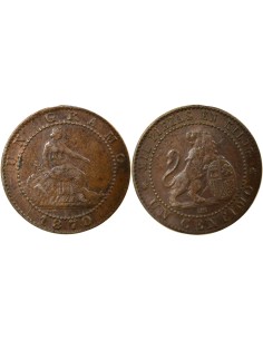 Espagne Gouvernement Provisoire 1 centimo Bronze 1870 Barcelone
