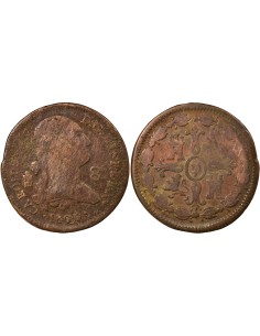 Espagne Charles IV d'Espagne 8 maravedis Cuivre 1800 Aqu Ségovia (Aqueduc)