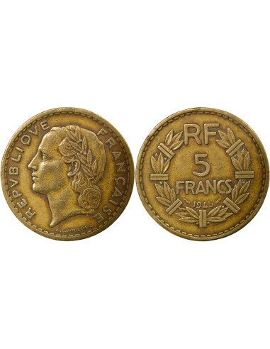 Bronze Aluminium 5 francs Bronze-Alu 1945 C Castelsarrasin