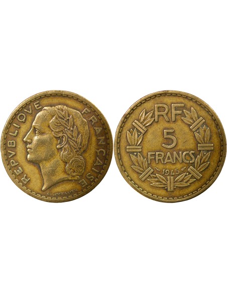 Bronze Aluminium 5 francs Bronze-Alu 1945 C Castelsarrasin