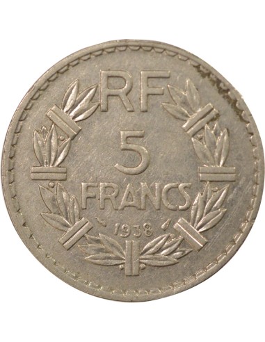 Nickel 5 francs Nickel 1938 A Paris