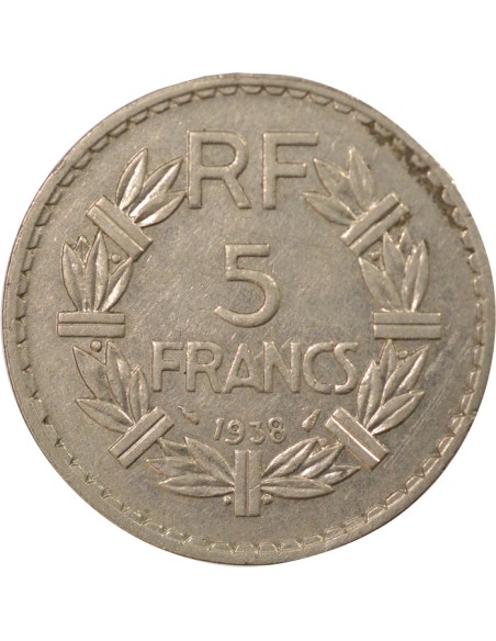 Nickel 5 francs Nickel 1938 A Paris