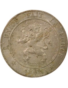 Belgique Léopold Ier 5 centimes Cuivre-Nickel 1862/1 B. Bruxelles 2