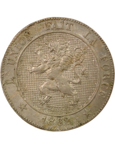Belgique Léopold Ier 5 centimes Cuivre-Nickel 1862/1 B. Bruxelles