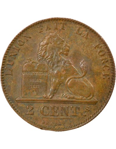 Belgique Léopold Ier 2 centimes Cuivre 1863 B. Bruxelles