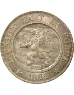 Belgique Léopold Ier 10 centimes Cuivre-Nickel 1862 B. Bruxelles 2