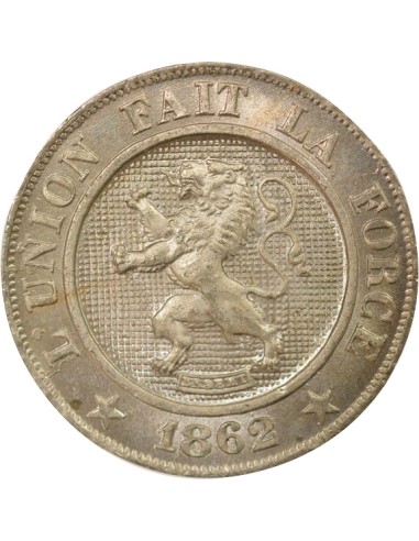 Belgique Léopold Ier 10 centimes Cuivre-Nickel 1862 B. Bruxelles
