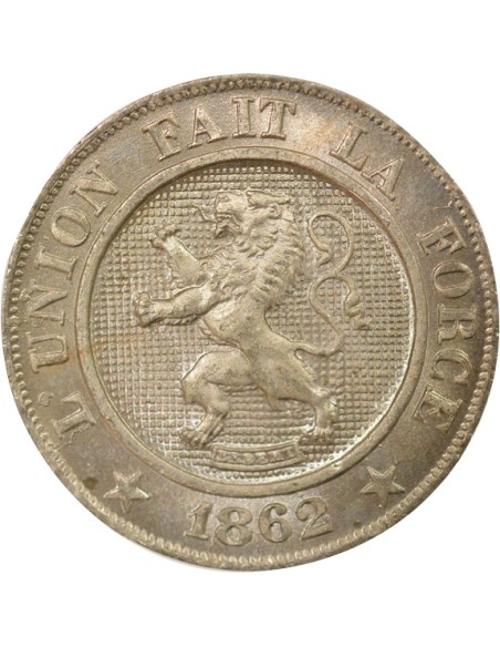 Belgique Léopold Ier 10 centimes Cuivre-Nickel 1862 B. Bruxelles