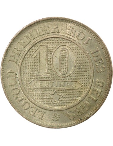 Belgique Léopold Ier 10 centimes Cuivre-Nickel 1862 B. Bruxelles