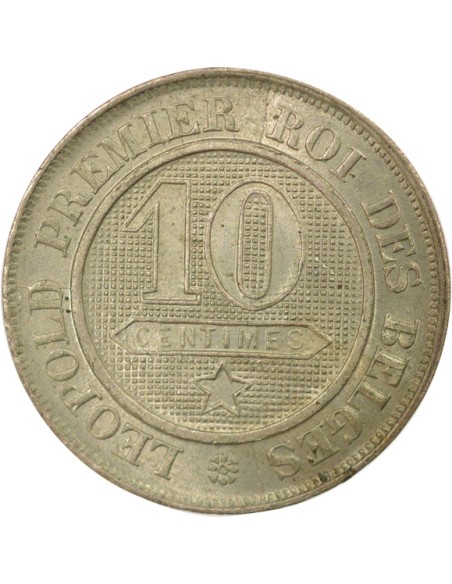 Belgique Léopold Ier 10 centimes Cuivre-Nickel 1862 B. Bruxelles