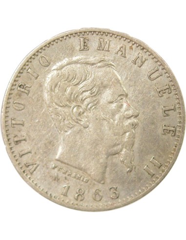 Italie Victor Emmanuel II 20 centesimi Argent 1863 M Milan