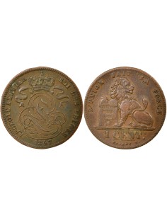 Belgique Léopold Ier 1 centime Cuivre 1847 B. Bruxelles