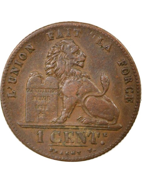 Belgique Léopold Ier 1 centime Cuivre 1847 B. Bruxelles