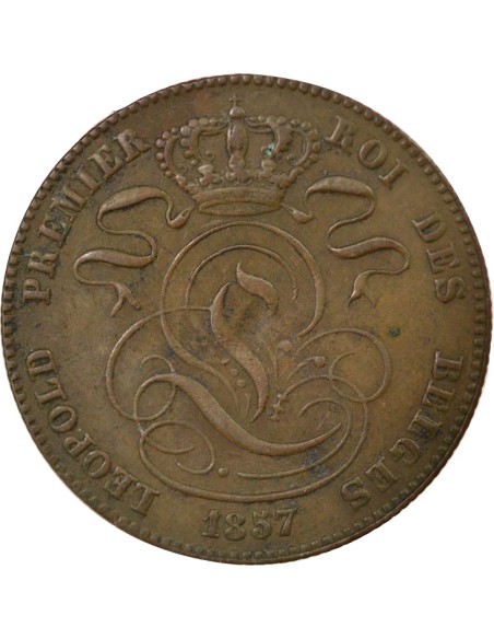 Belgique Léopold Ier 5 centimes Cuivre 1857 B. Bruxelles