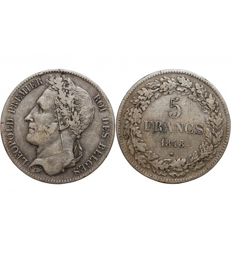 Belgique Belgique - 5 Francs Léopold I 1848