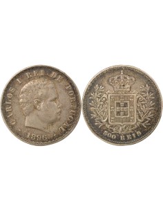 Portugal Carlos Ier 500 reis Argent 1896 Lisbonne