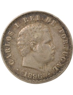 Portugal Carlos Ier 500 reis Argent 1896 Lisbonne 2