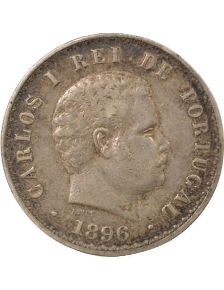 Portugal Carlos Ier 500 reis Argent 1896 Lisbonne