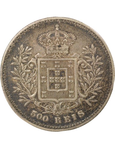 Portugal Carlos Ier 500 reis Argent 1896 Lisbonne