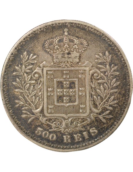 Portugal Carlos Ier 500 reis Argent 1896 Lisbonne