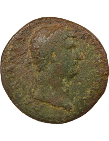 Rome Empire Hadrien Galère à Gauche 1 sesterce Laiton 132-134 R Rome
