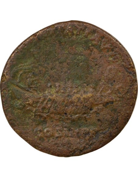 Rome Empire Hadrien Galère à Gauche 1 sesterce Laiton 132-134 R Rome