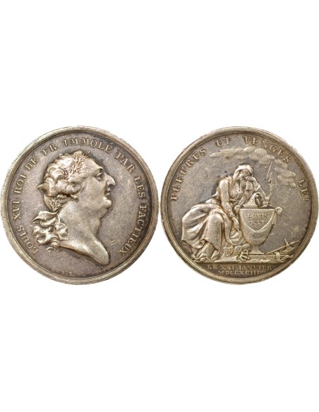 Louis XVI Hommage 1 jeton Argent 1794-1796