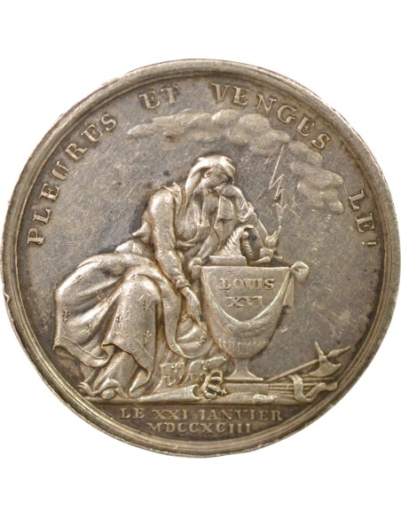 Louis XVI Hommage 1 jeton Argent 1794-1796
