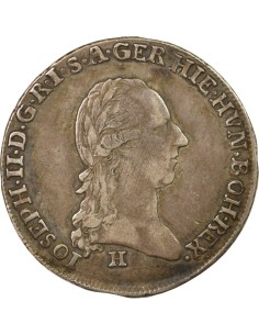 Pays-Bas Autrichiens Joseph II du Saint-Empire 1/4 couronne Argent 1788 H Gunzburg 2