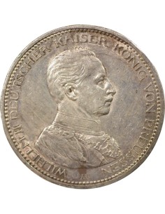 Etats Allemands (Prusse) Guillaume II de Wurtemberg 5 mark Argent 1913 A Berlin 2