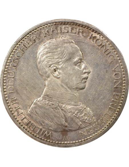 Etats Allemands (Prusse) Guillaume II de Wurtemberg 5 mark Argent 1913 A Berlin