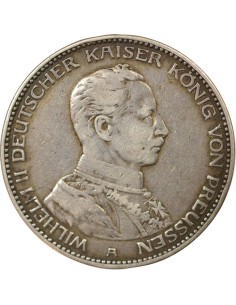 Etats Allemands (Prusse) Guillaume II de Prusse 3 mark Argent 1914 A Berlin 2