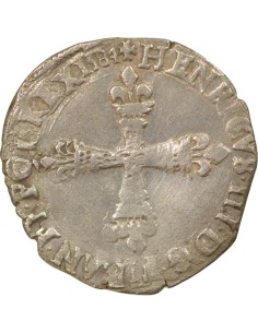 Henri III 1/4 ecu Argent 1584 F Angers 2