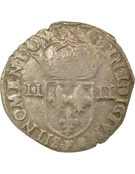 Henri III 1/4 ecu Argent 1584 F Angers