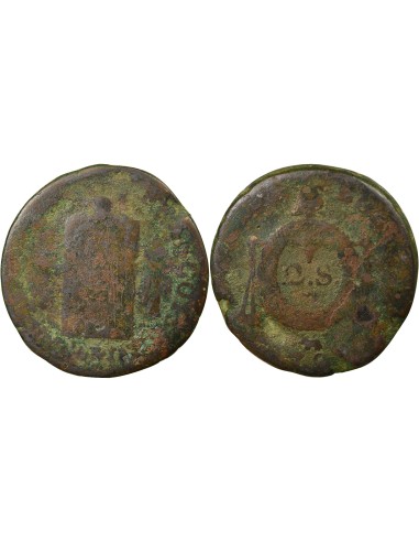 Louis XVI A la Balance 2 sols Cuivre 1793 Pau