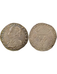 Charles IX 2e Type 1 teston Argent 1564 M Toulouse