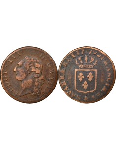 Louis XVI A l'Ecu 1 sol Cuivre 1779 & Aix-en-Provence