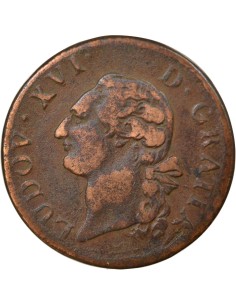 Louis XVI A l'Ecu 1 sol Cuivre 1779 & Aix-en-Provence 2