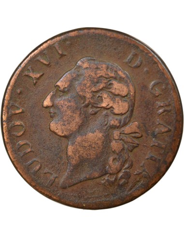 Louis XVI A l'Ecu 1 sol Cuivre 1779 & Aix-en-Provence