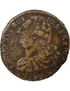 Louis XVI au Faisceau 2 sols Cuivre 1792 N Montpellier 2