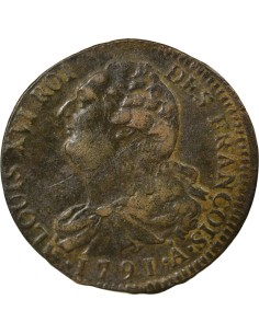 Louis XVI Au Faisceau 2 sols Cuivre 1791 A - Paris 2
