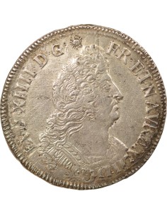 Louis XIV Aux Palmes 1/2 ecu Argent 1694 K Bordeaux 2