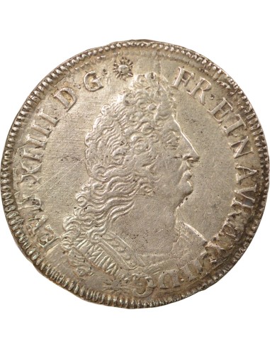 Louis XIV Aux Palmes 1/2 ecu Argent 1694 K Bordeaux