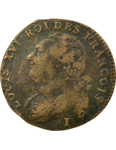 Louis XVI Au Faisceau 12 denier Cuivre 1792 I Limoges