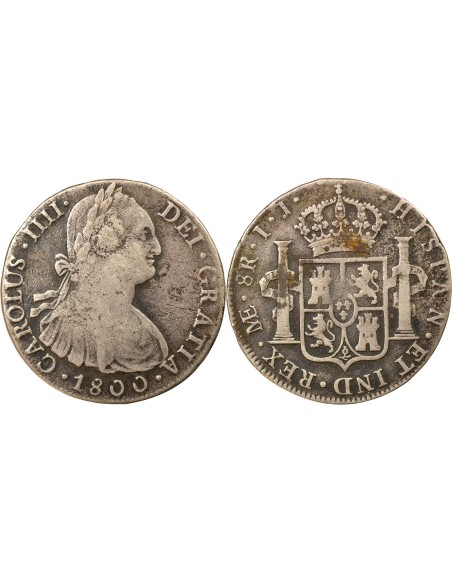 Pérou Charles IV d'Espagne 8 reales Argent 1800 BF Lima