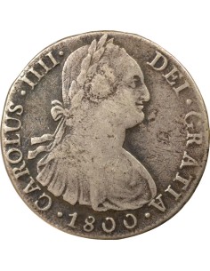 Pérou Charles IV d'Espagne 8 reales Argent 1800 BF Lima 2