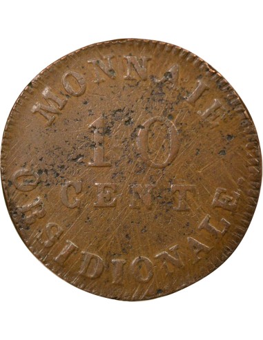 Roi d'Italie Siège d'Anvers 10 centimes Bronze 1814 Anvers
