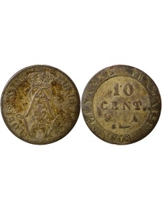 Guyane Française Louis XVIII 10 cents Billon 1818 A - Paris