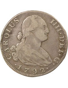Espagne Charles IV 4 reales Argent 1792 AI Madrid 2
