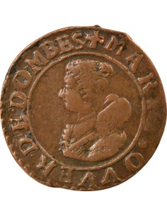 Principauté de Dombes Marie de Bourbon Montpensier 1 liard Billon 1624 Trévoux 2